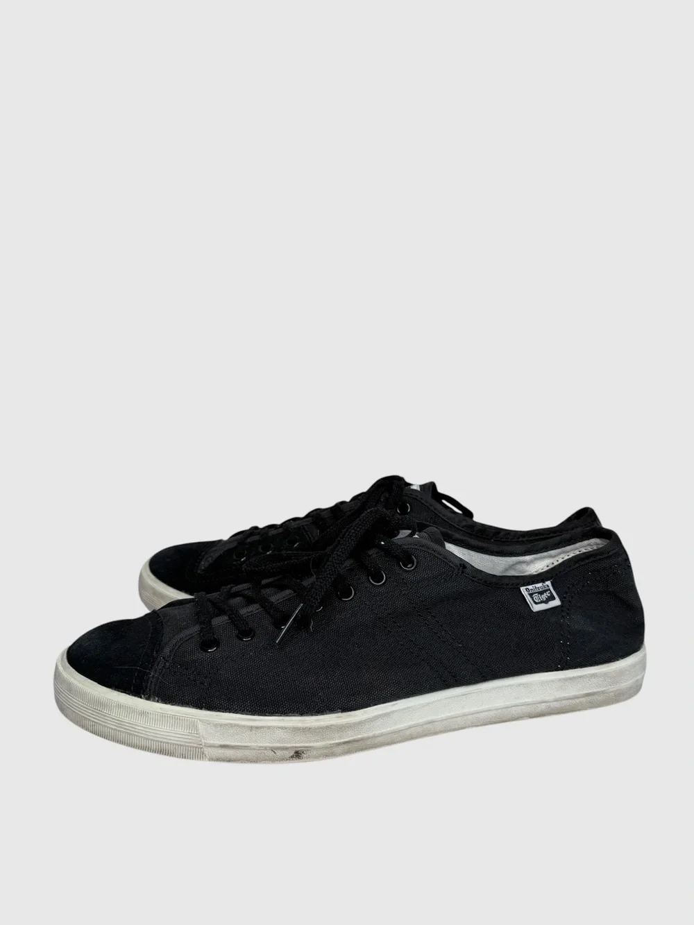Onitsuka Tiger black suede canvas lace up sneaker